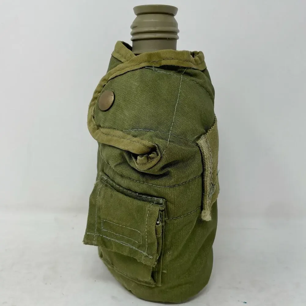 Vintage US Military Olive Drab Canteen Cover Plastic Canteen No Lid